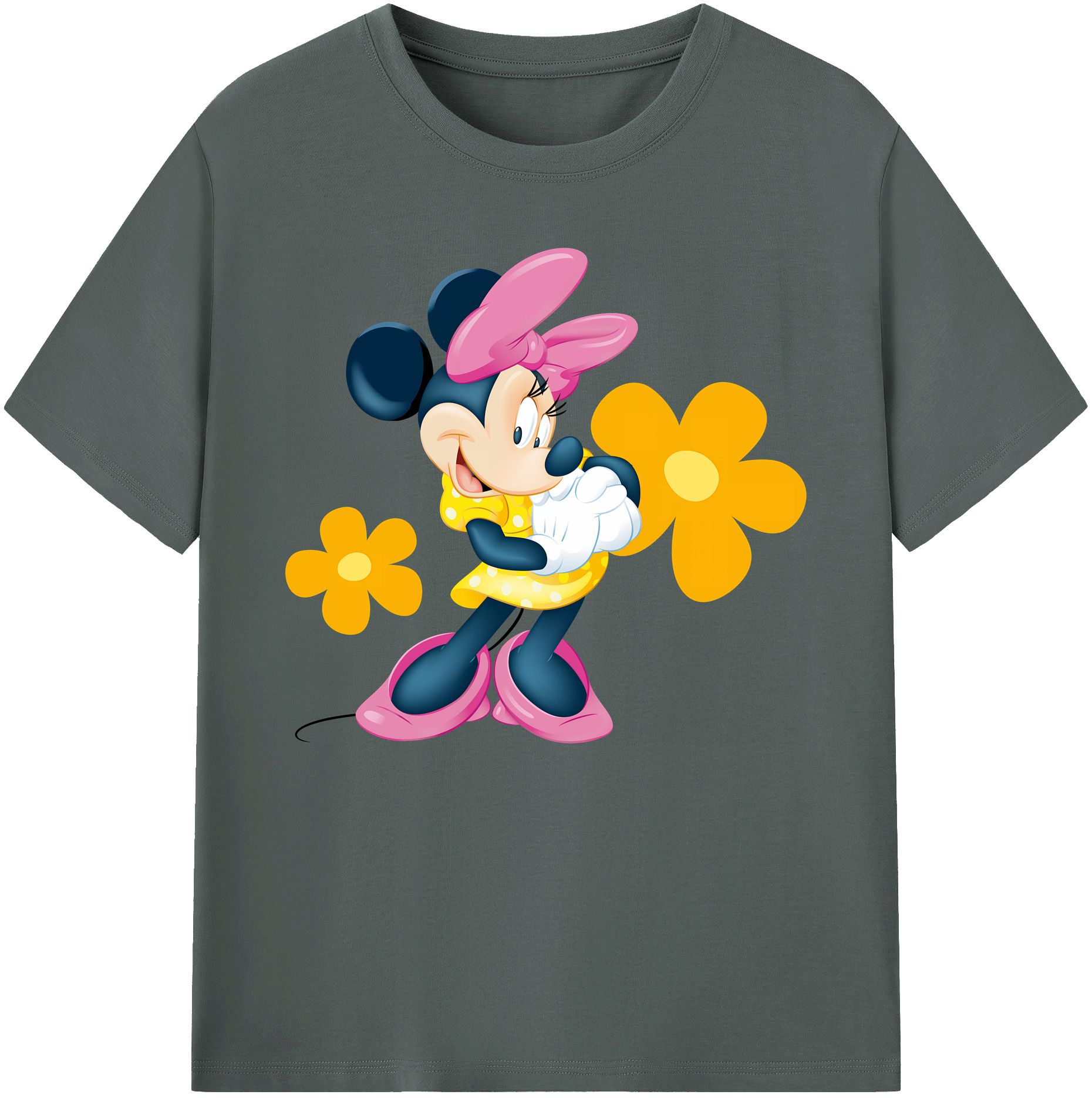 ミッキーマウス Mickey Mouse 綿100％ メンズ半袖Tシャツ｜肌触りやわらか＆通気性